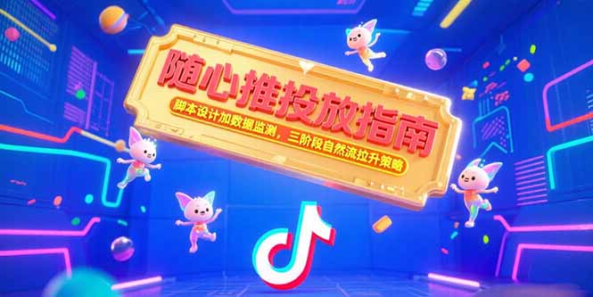 随心推投放指南,脚本设计加数据监测,三阶段自然流拉升策略-优优云网创