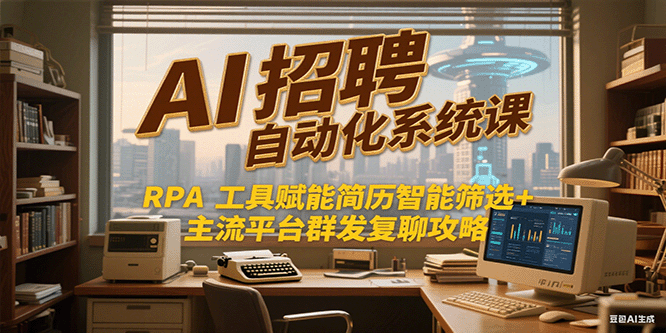 AI招聘自动化系统课，RPA工具赋能简历智能筛选+主流平台群发复聊全攻略-优优云网创