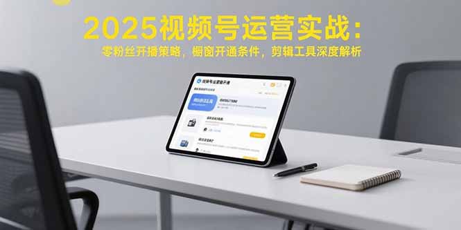 2025视频号运营实战:零粉丝开播策略,橱窗开通条件,剪辑工具深度解析-优优云网创